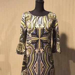 Print Bell Sleeve Dress